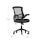 Flash Furniture Black Mesh Mid-Back Task Chair with Roller Wheels BL-X-5M-BK-RLB-GG - alternate 2